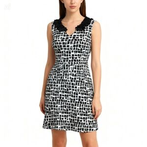 Merona Black and White Patterned Mini Dress